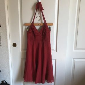 BCBG MaxAzria Pink Chiffon Halter Dress